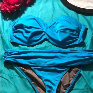 Blue Victoria’s Secret bathing suit set
